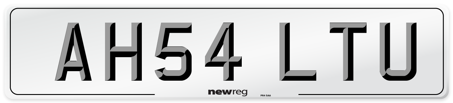 AH54 LTU Number Plate from New Reg